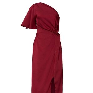 Harlyn Burgundy one shoulder Dress